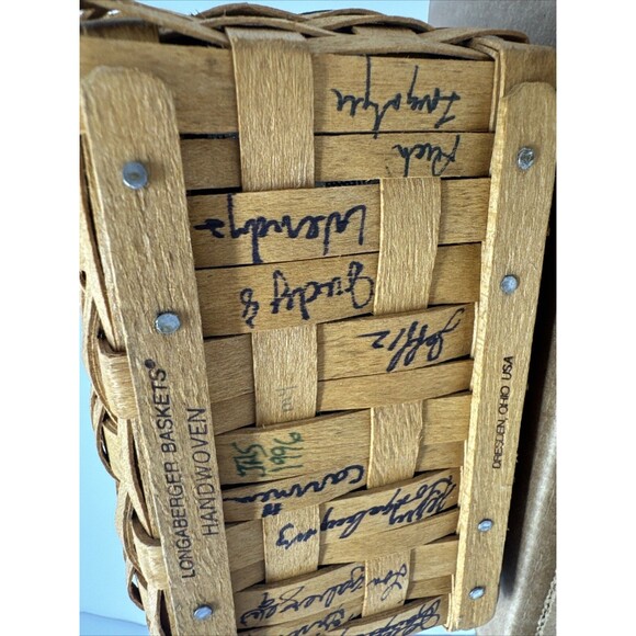 Longaberger CC 1996 JW Miniature Market Basket Combo MANY FAMILY SIGNATURES New - Picture 7 of 15